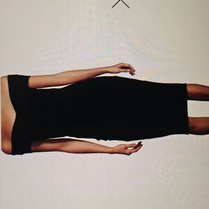 Michael Kors Black and Gray Midi Dress